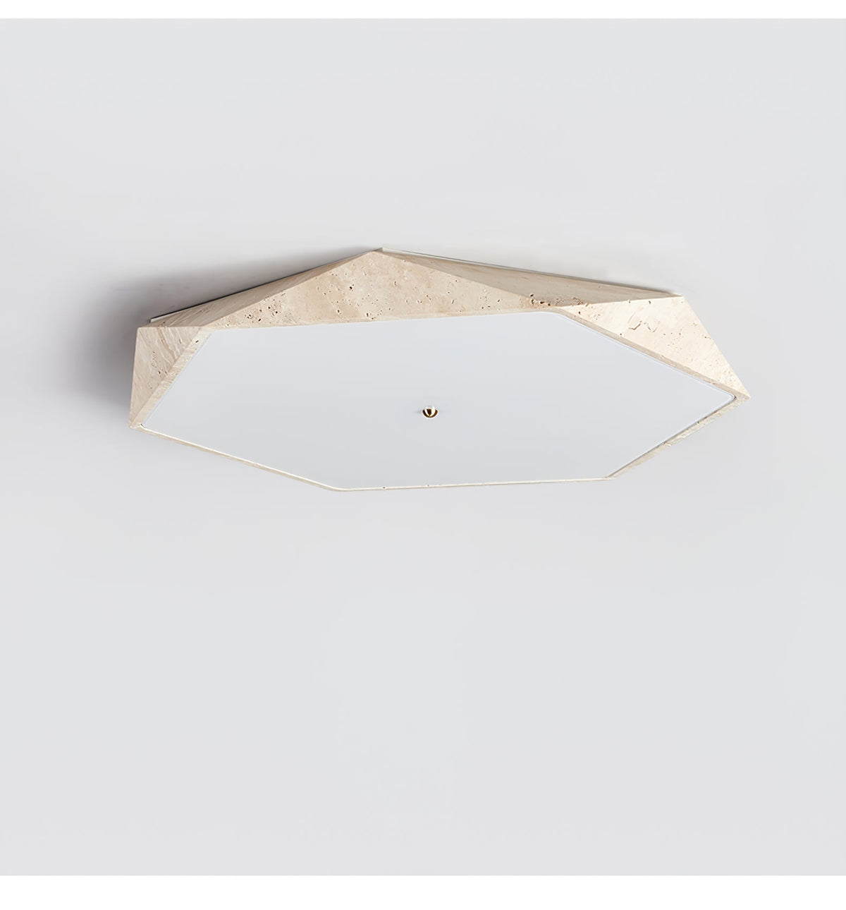 Hexagonal Travertine Ceiling Light