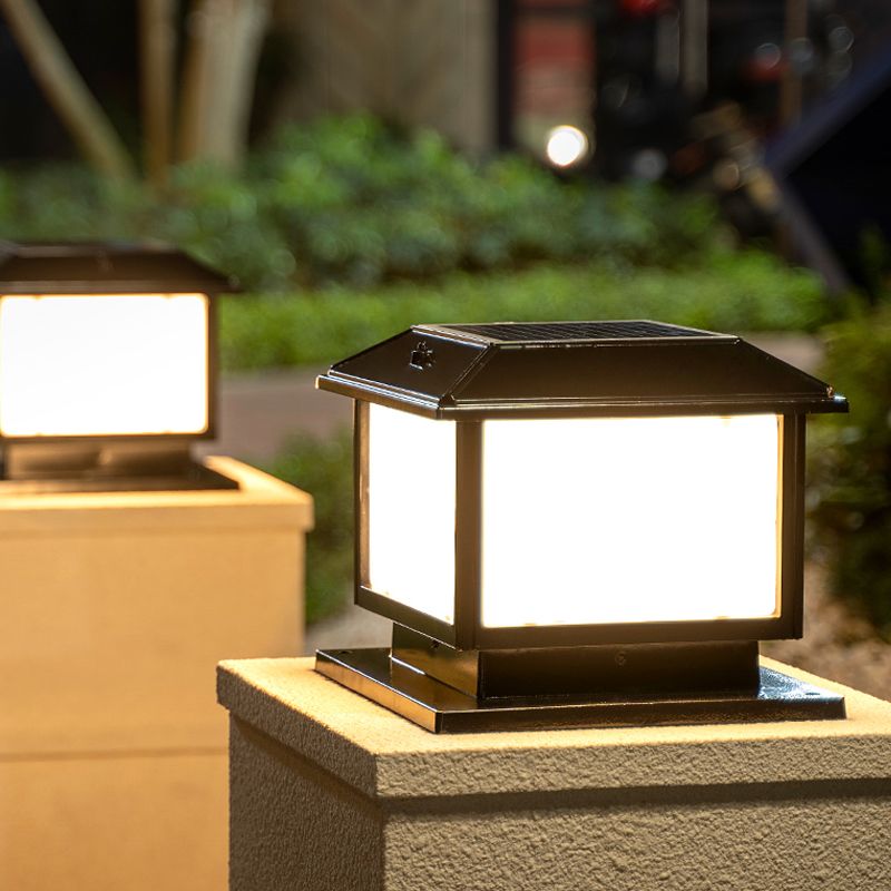 Ray Vintage Rectangle Metal Outdoor Solar Lamps Bronze - Lamp Outdoor