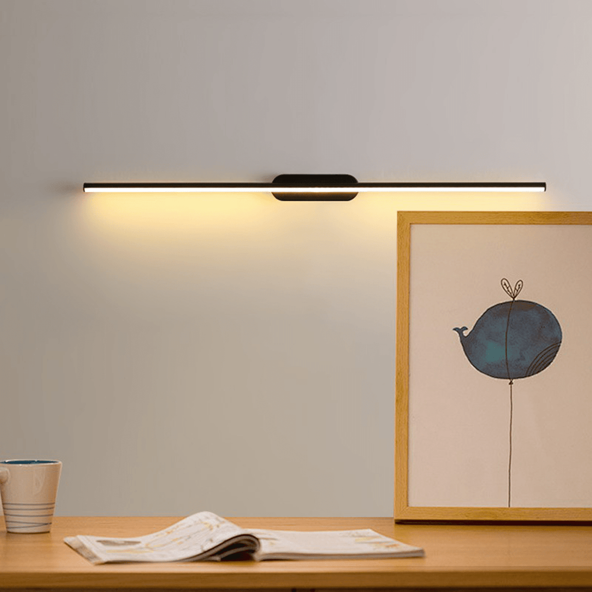 Qirma Black Slim Linear Minimalist Wall Lamp
