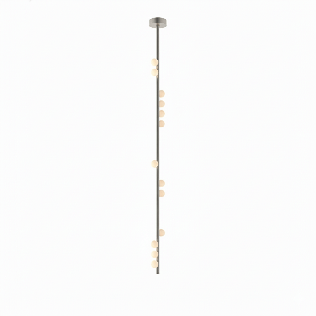 Yieli Brass Glass Drop Chandelier