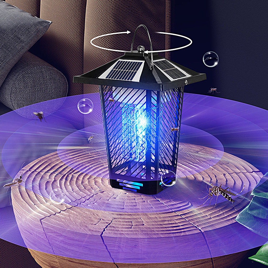 360° Multifunctional Solar Mosquito Killer Lamp with Waterproof, Dual Lighting Modes - Lamp Outdoor