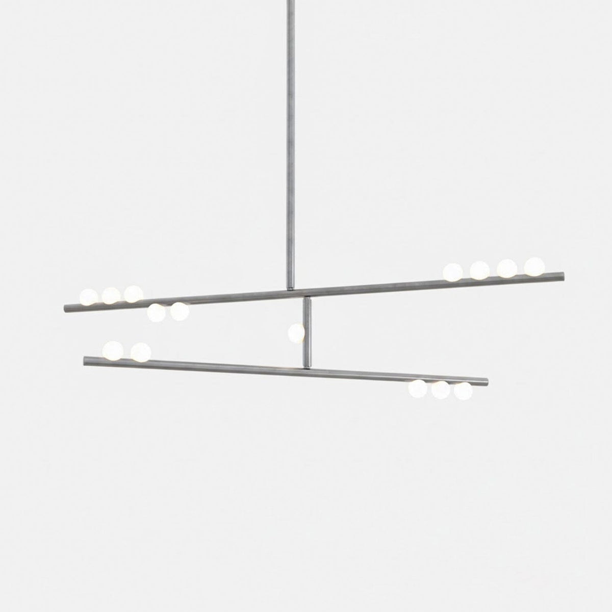 Yieli Brass Glass Drop Chandelier