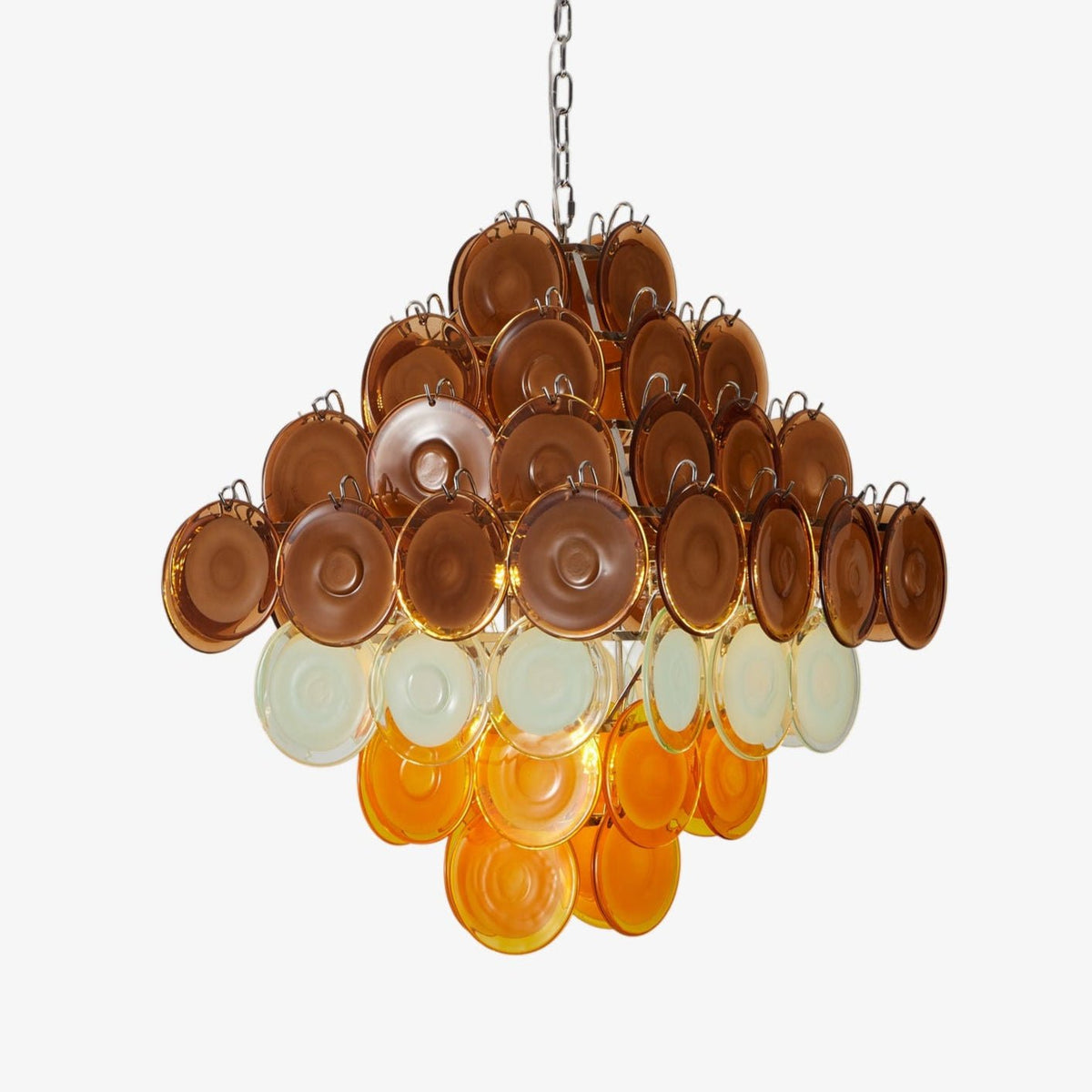 Eirereon Chandelier Retro Glass Disc Multicolor Vintage