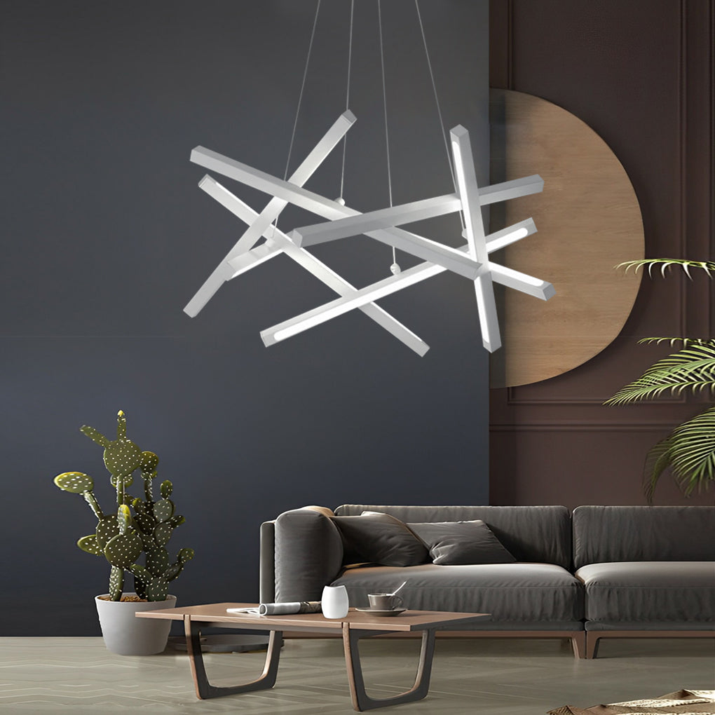Amber Modern LED Metal Sputnik Chandelier - Lamp Outdoor