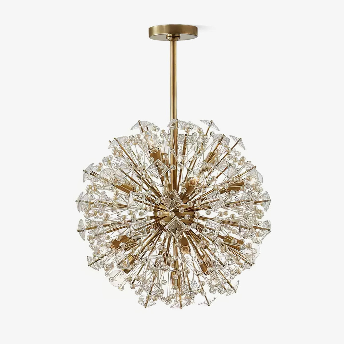 Zene Chandelier Dickinson Gold Crystal Starburst
