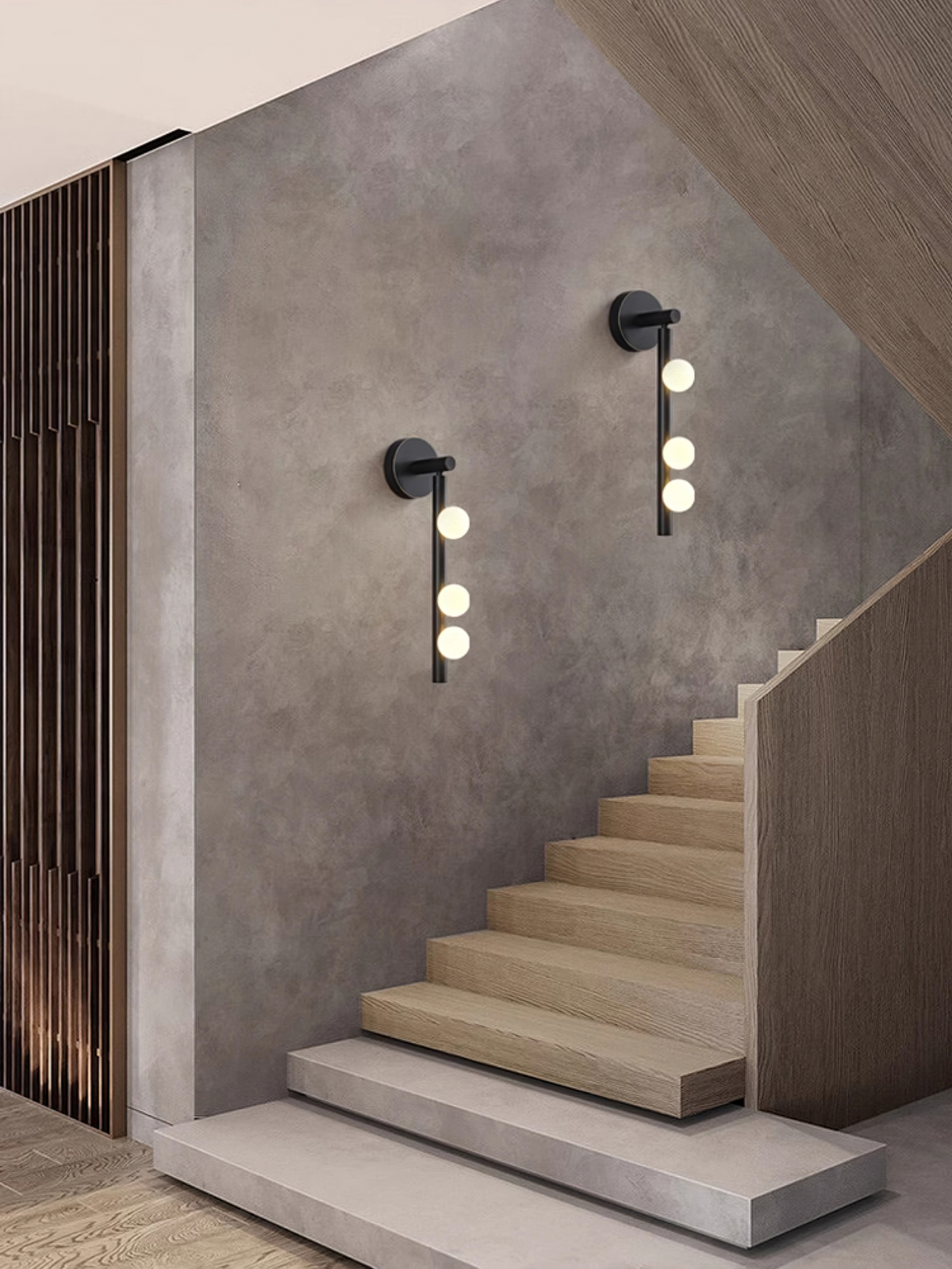 Pamela Tube Plug-in Brass Glass Wall Lamp