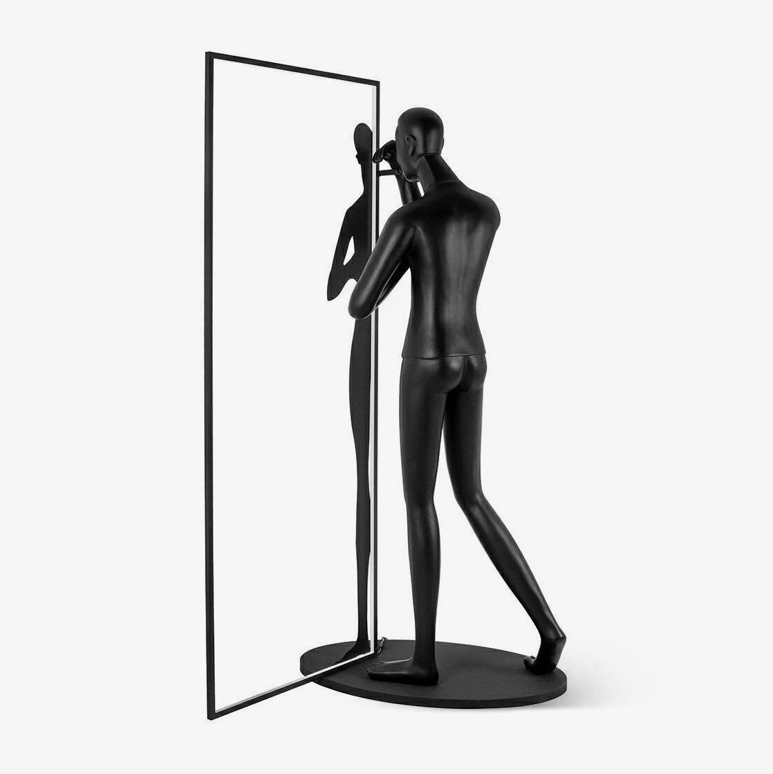 Onoryra Sculptural Black Mirror Floor Lamp