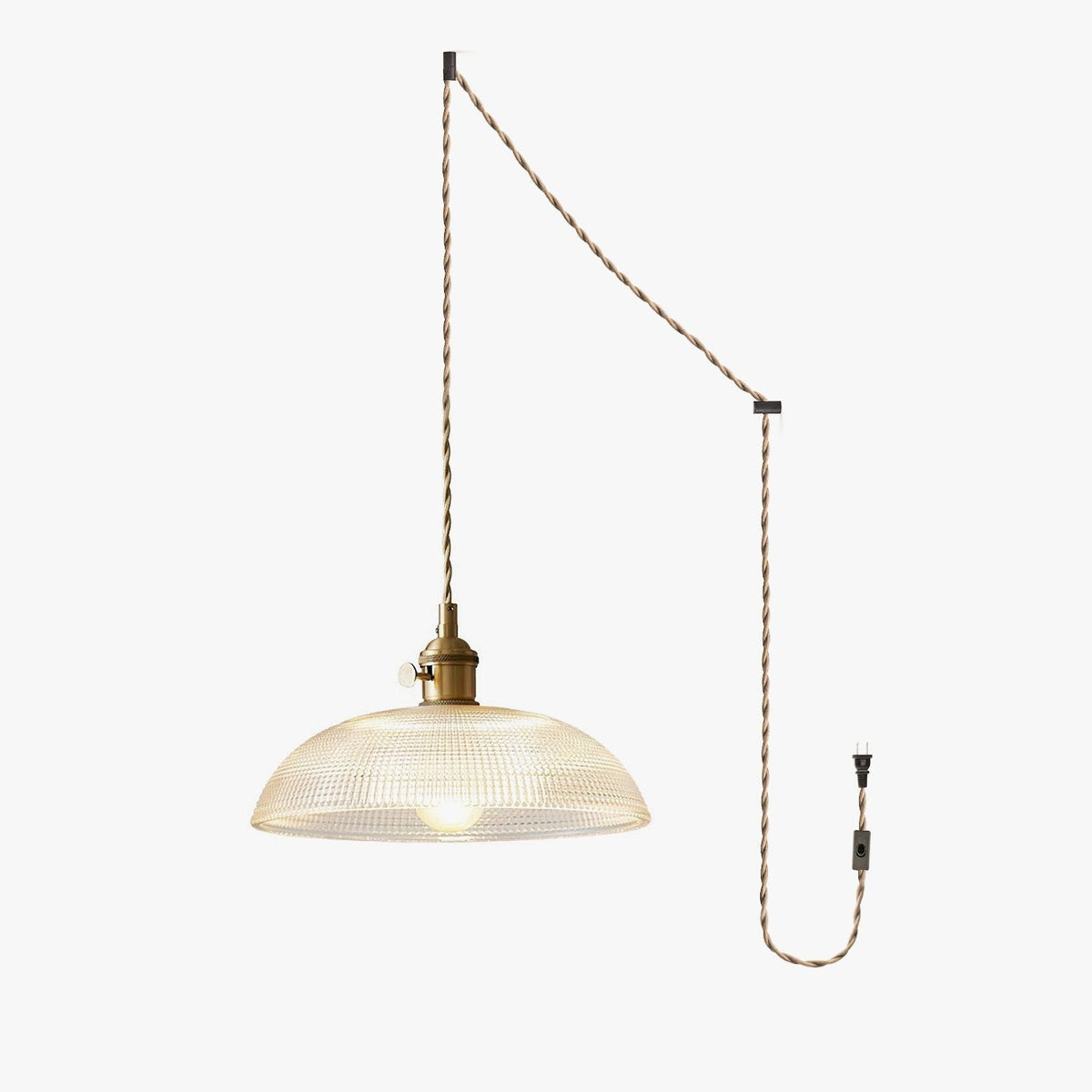 Crinel Brass & Glass Pendant Light