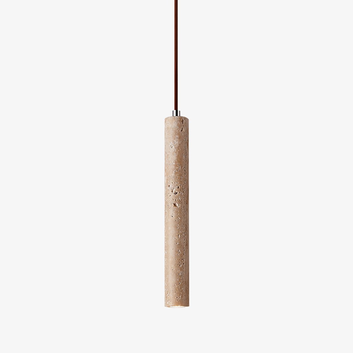 Sular Cylindrical Travertine Pendant Light
