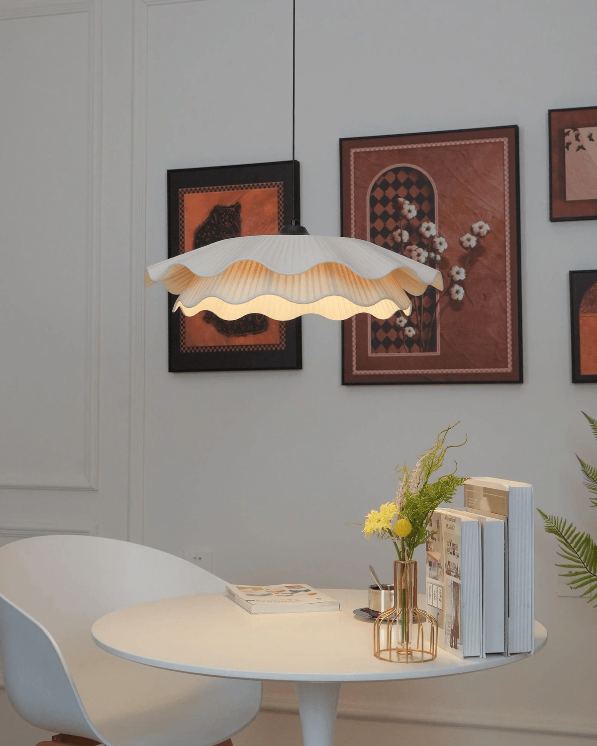 Zaeva Fabric Wave Pendant Light