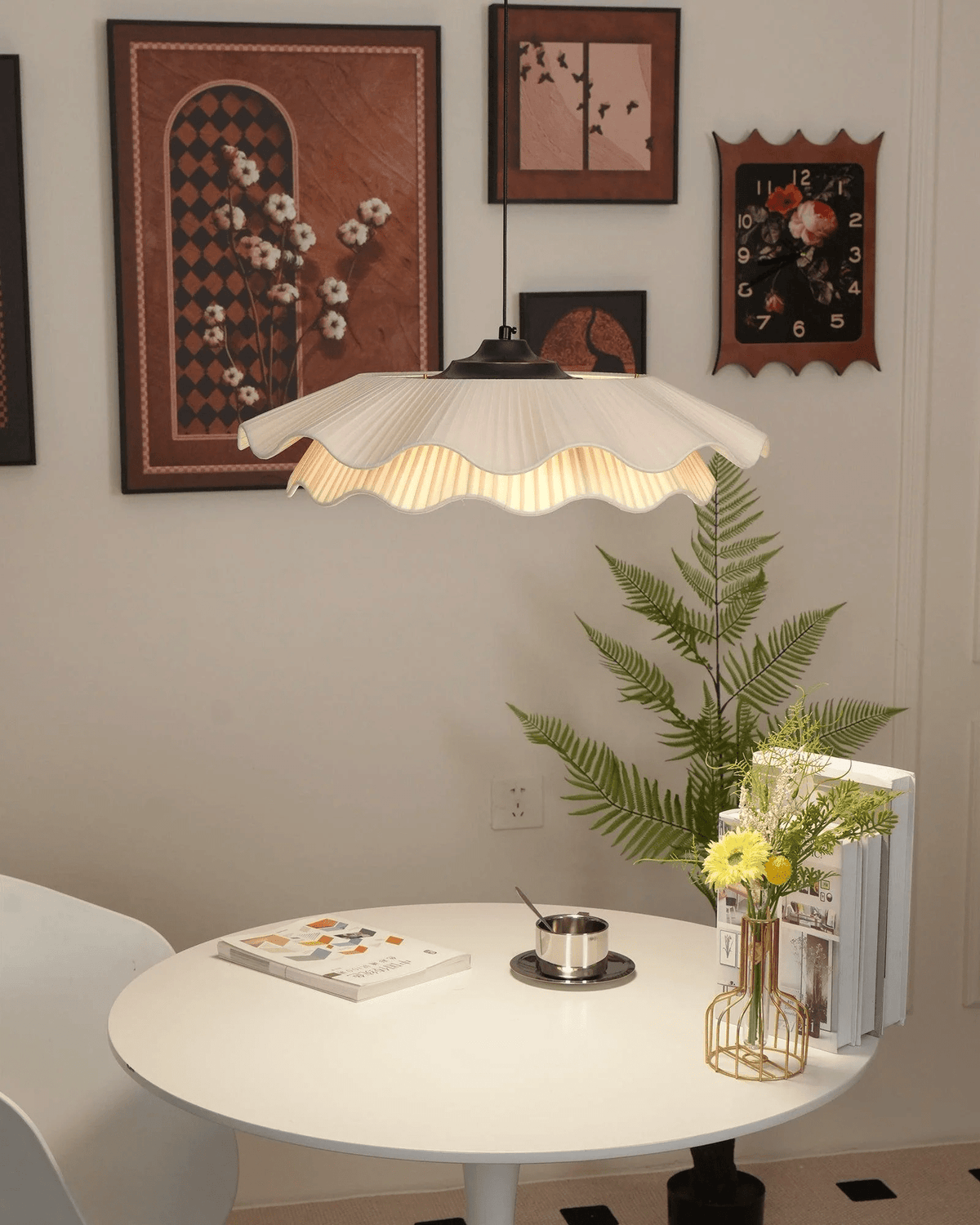 Zaeva Fabric Wave Pendant Light