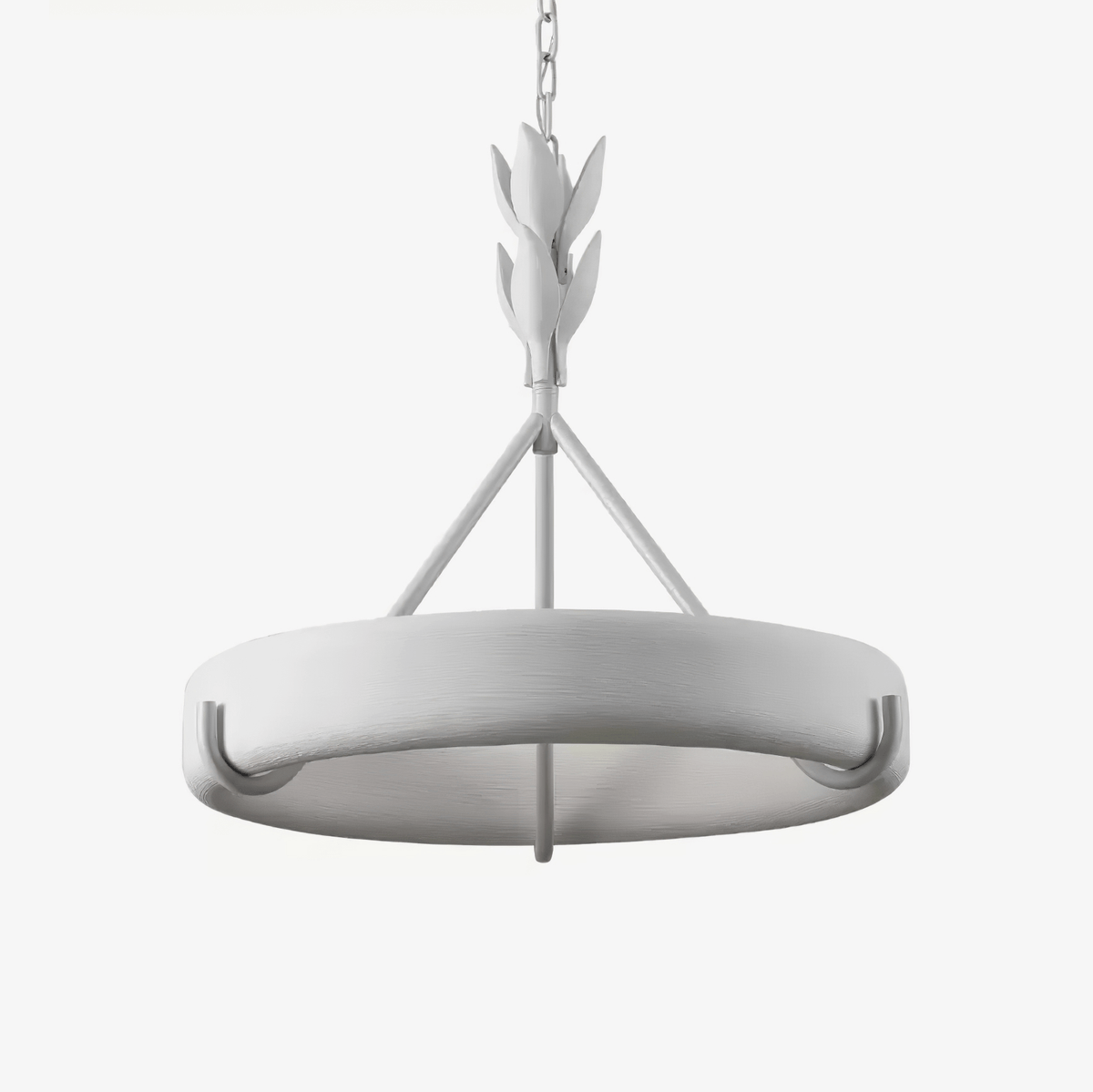 Eixor Chandelier Plaster White Floral Shape Minimalist