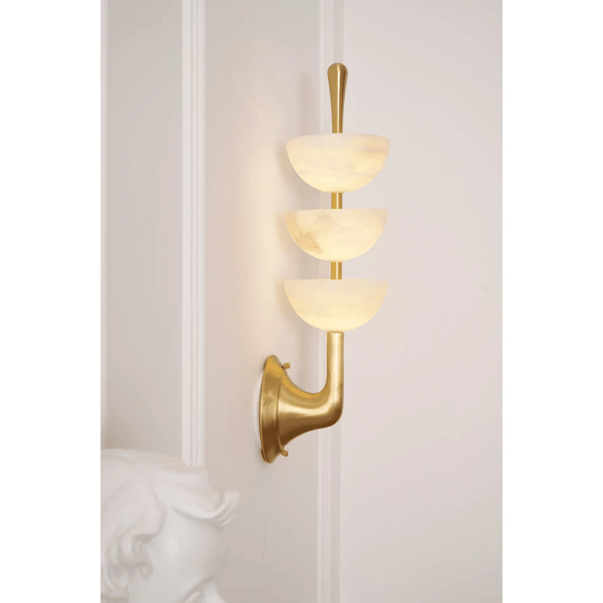 Pamio Triple Alabaster Indoor Wall Light