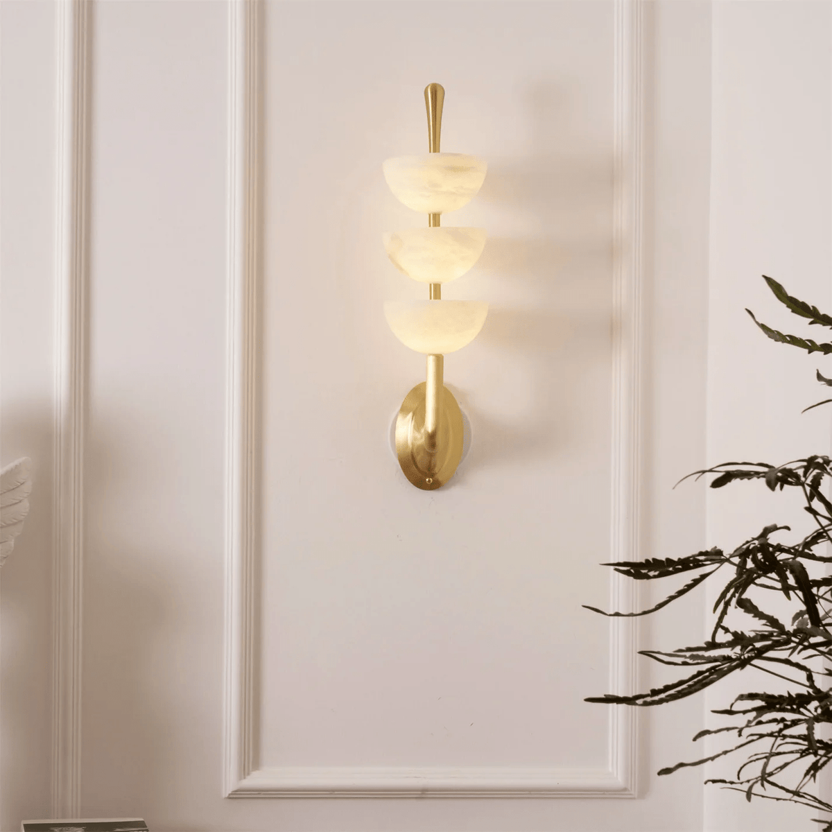 Pamio Triple Alabaster Indoor Wall Light