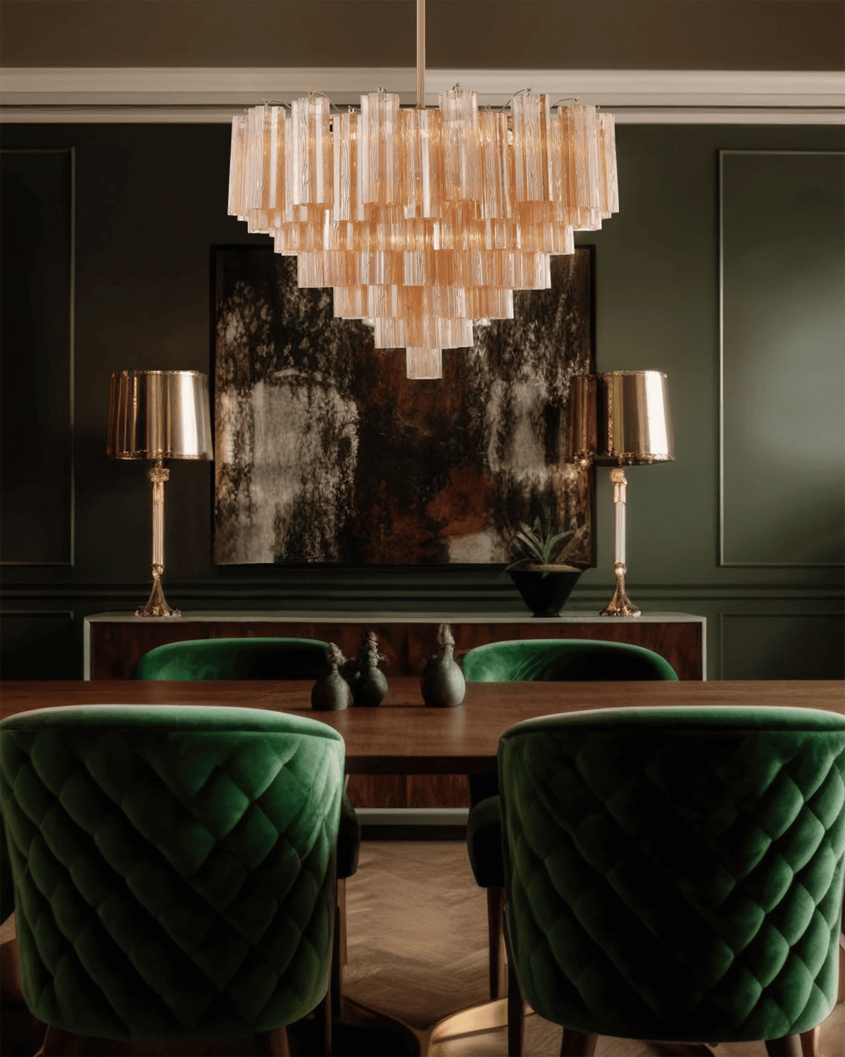 Bop Chandelier Virella Murano Glass Tube Luxury