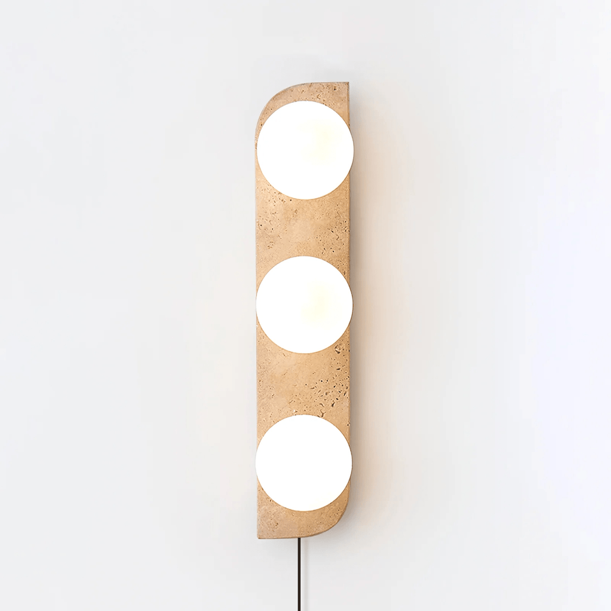 Serearia Minimalist Travertine Plug-In Wall Light