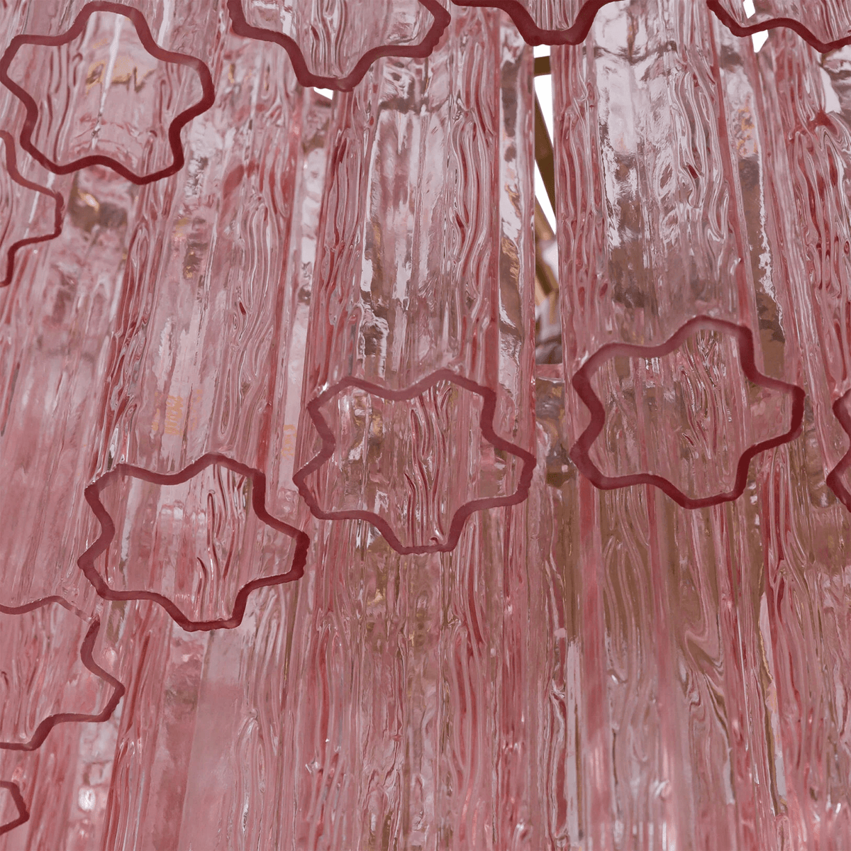 Eiraora Chandelier Pink Prism Glass Layered Elegant