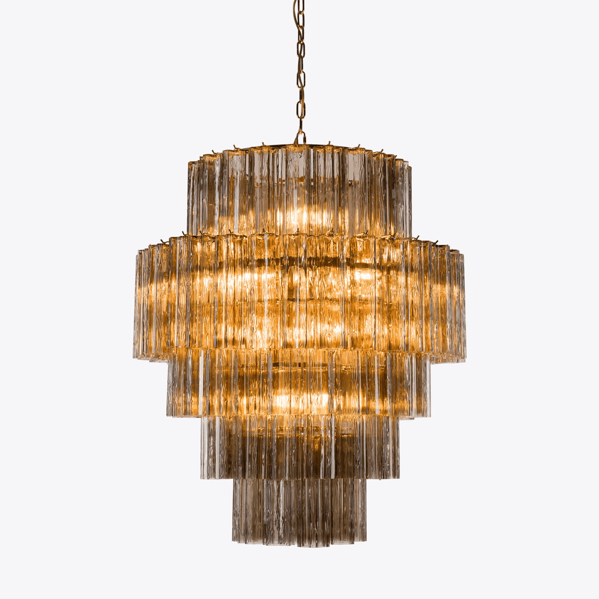 Eiraora Chandelier Pink Prism Glass Layered Elegant