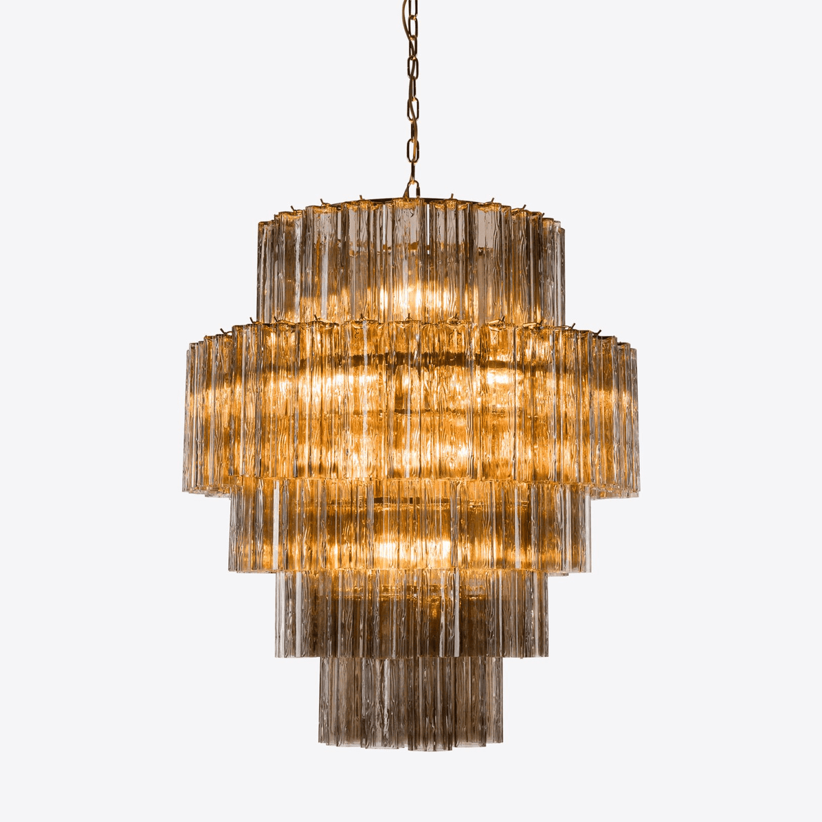 Eiraora Chandelier Pink Prism Glass Layered Elegant