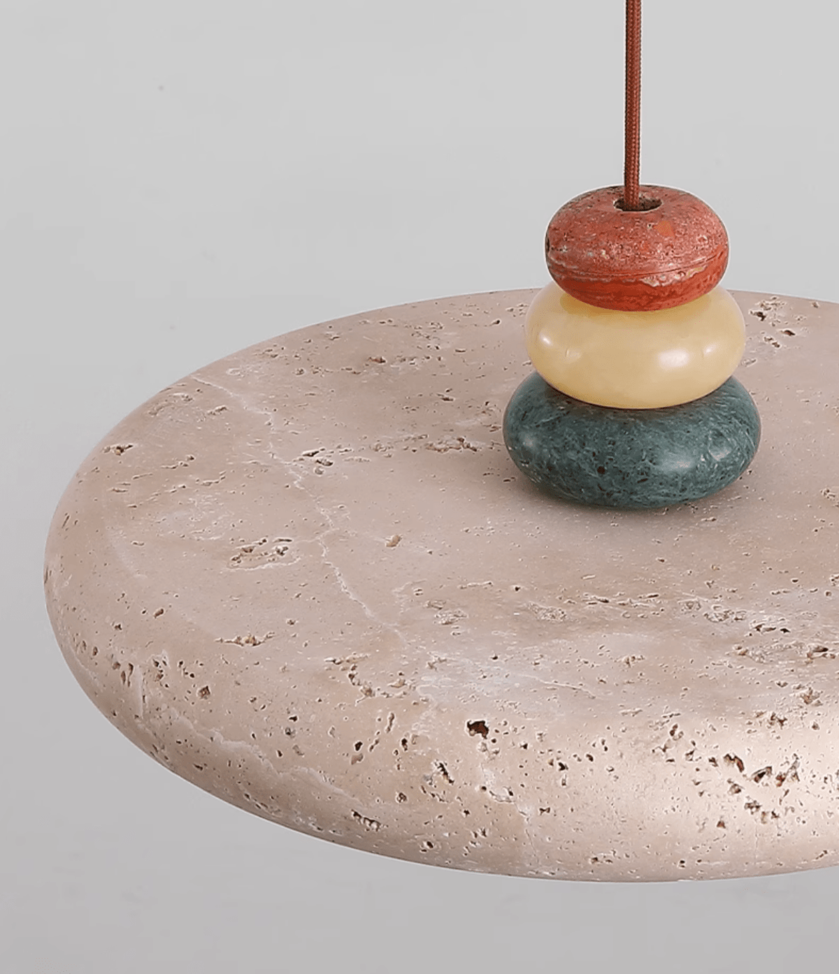 Cuvarora Disc Travertine Pendant Light