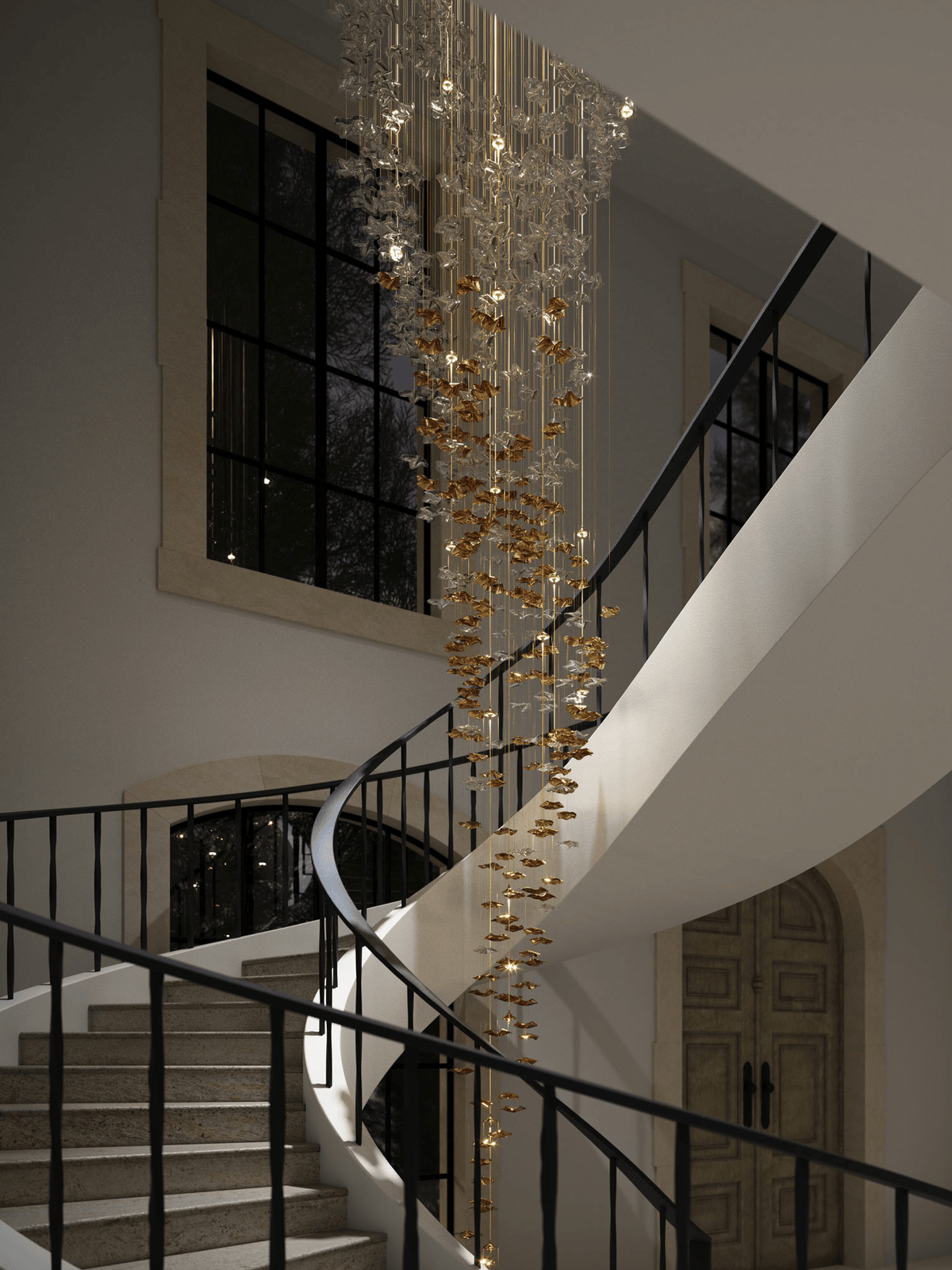 Velaise Luxury Tidal Art Glass Pendants Lamp