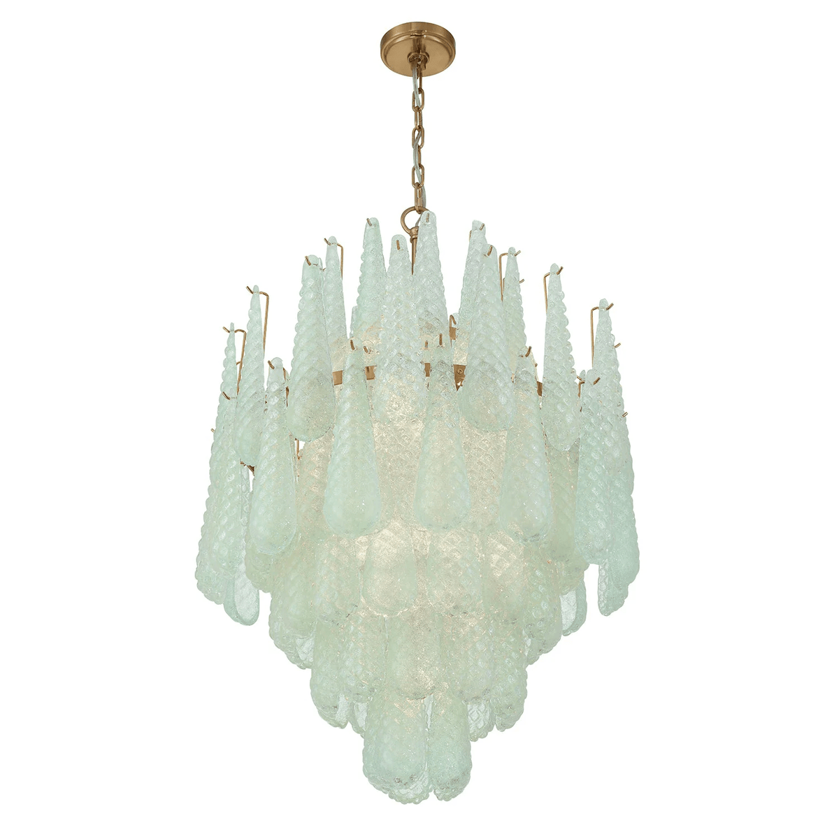 Velorian Chandelier Drop Textured Glass Elegant