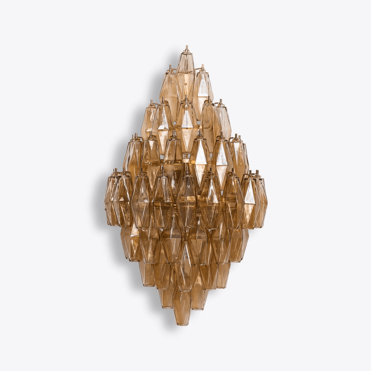 Zara Wall Light Amber Diamond Polyhedron Vintage