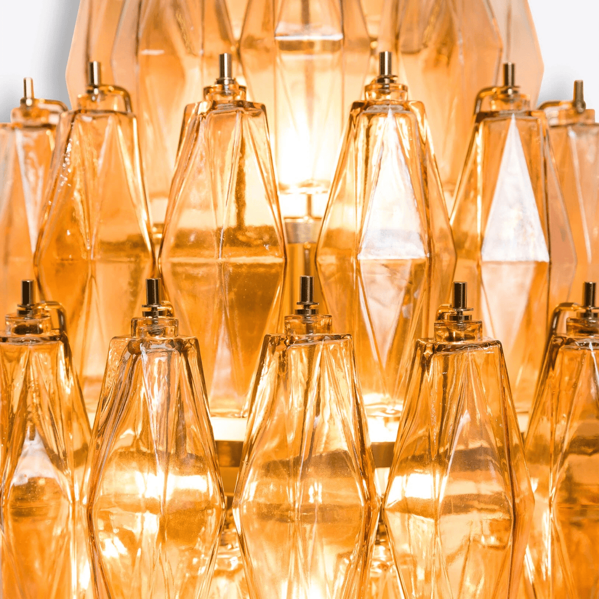 Zara Wall Light Amber Diamond Polyhedron Vintage