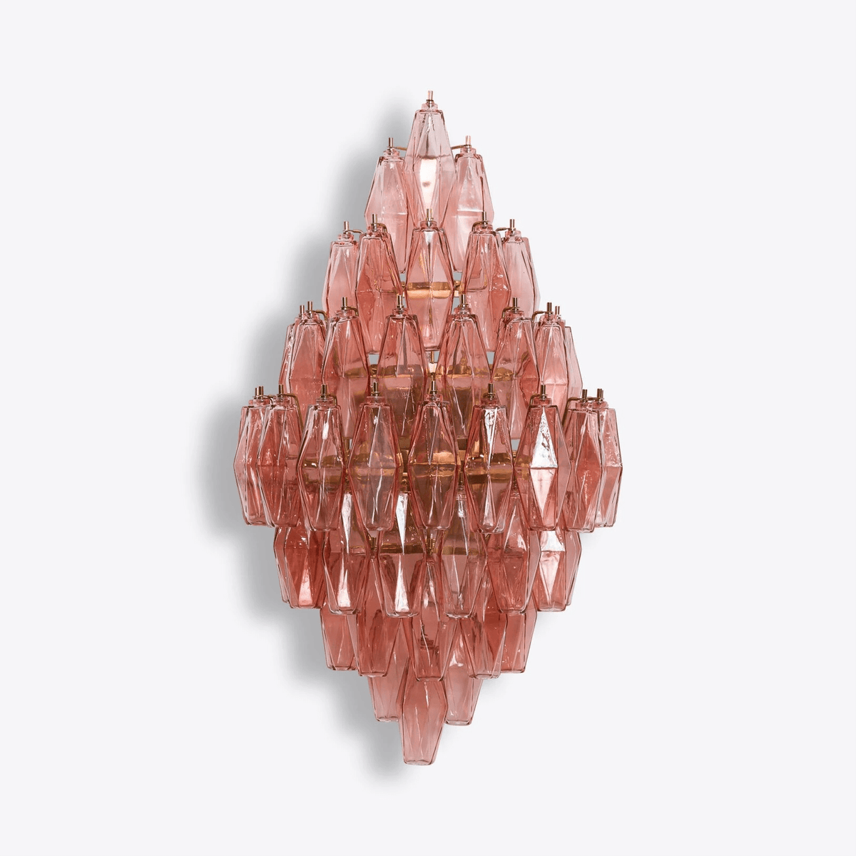 Zara Wall Light Amber Diamond Polyhedron Vintage