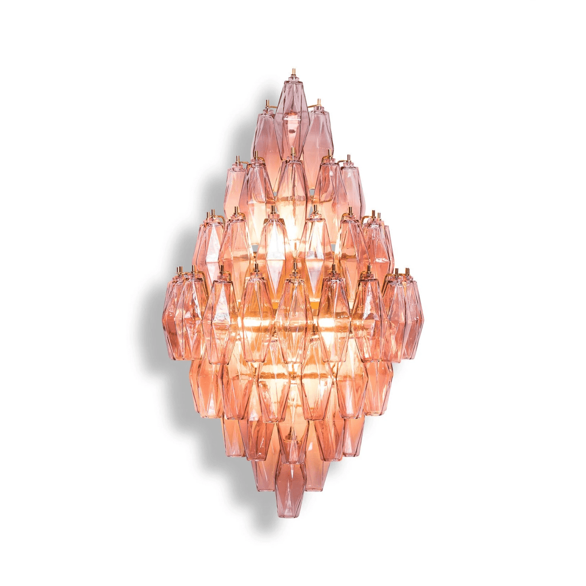 Zara Wall Light Amber Diamond Polyhedron Vintage