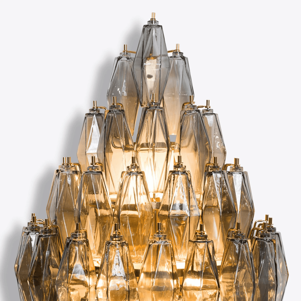 Zara Wall Light Amber Diamond Polyhedron Vintage