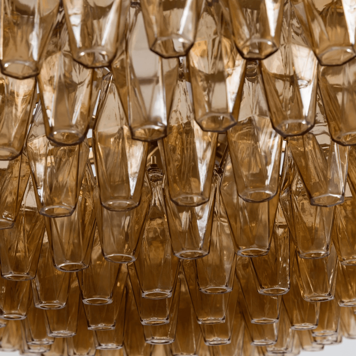 Celinora Chandelier Tiered Amber Glass Vintage