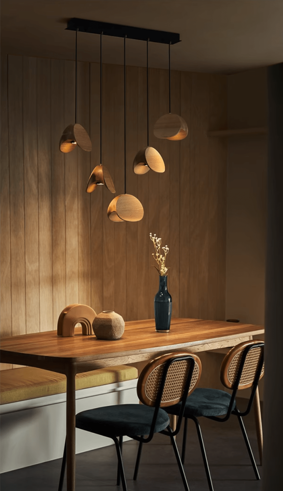 Tavro Minimalist Wood Pendant Light