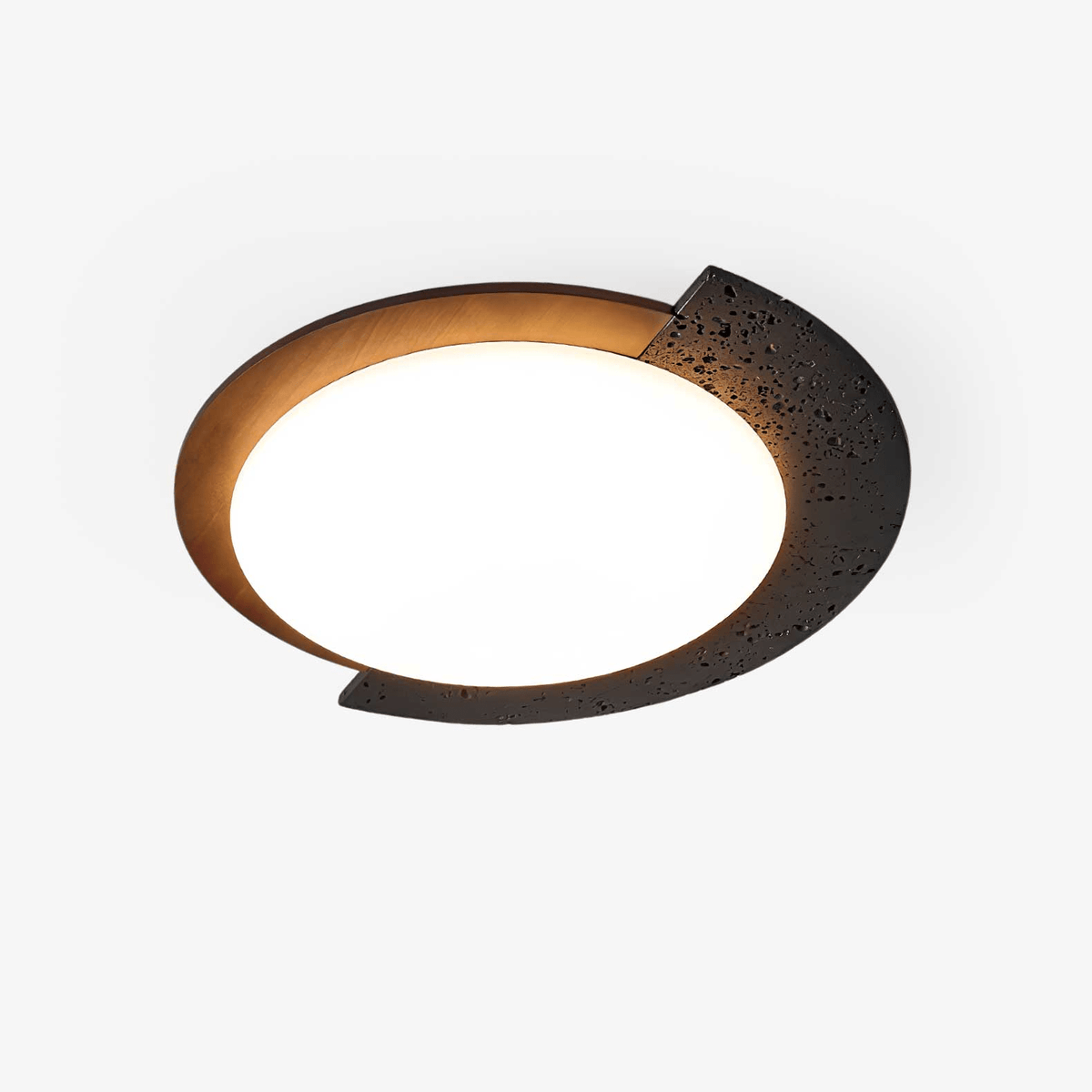 Taveira Asymmetrical Black Travertine Ceiling Light