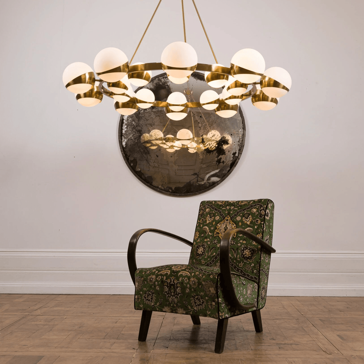 LuminaSphere Modern Brass Chandelier
