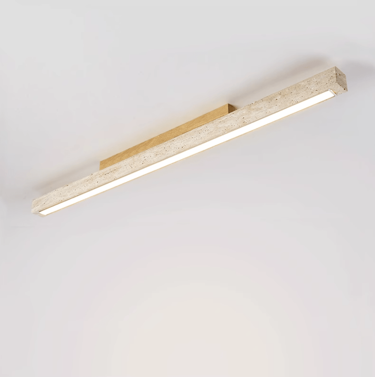 Valinian Minimalist Travertine Linear Ceiling Light