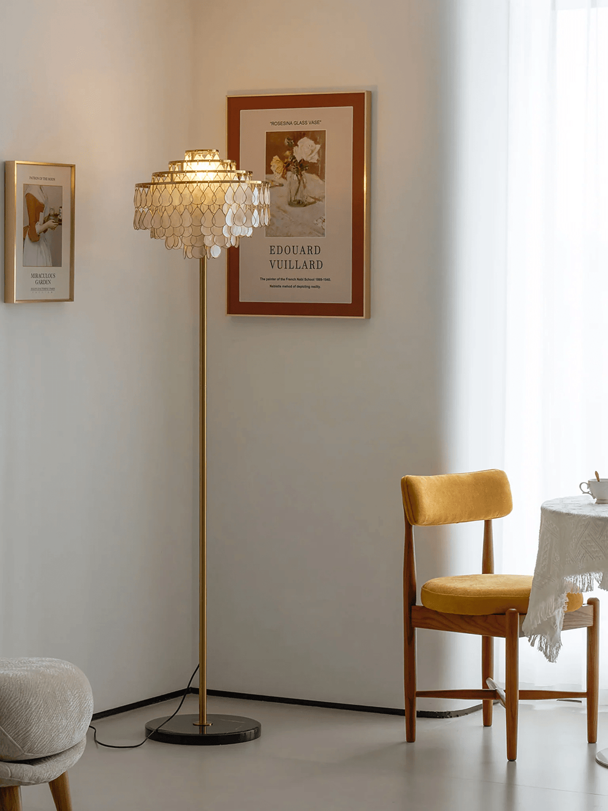 Emily Luxury Shell Floor Lamp