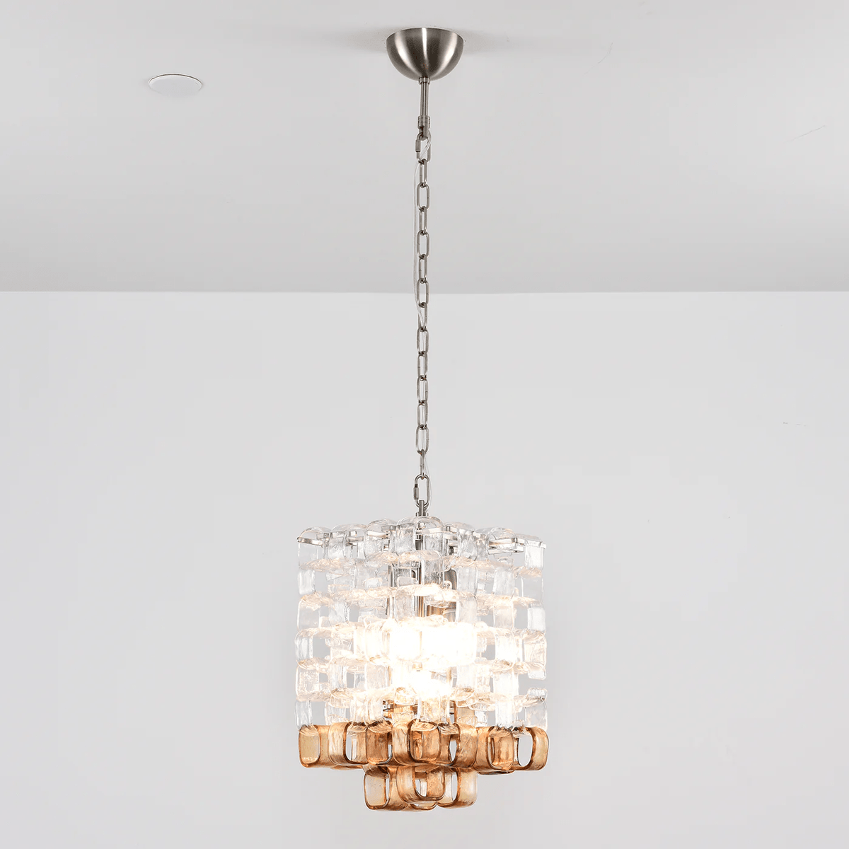 Orielis Chandelier Murano Glass Interlocking Geometric