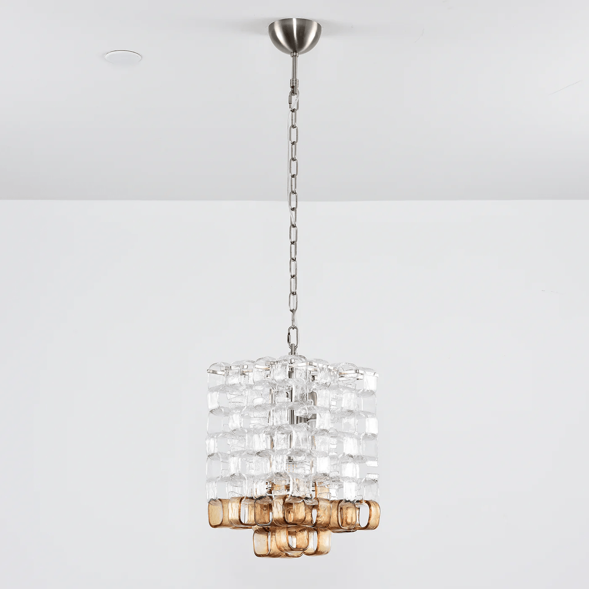 Orielis Chandelier Murano Glass Interlocking Geometric