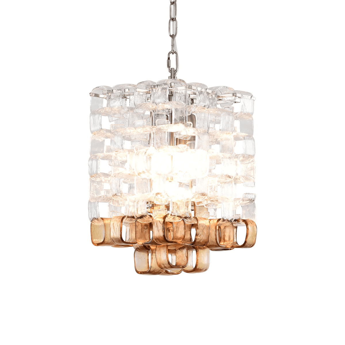 Orielis Chandelier Murano Glass Interlocking Geometric