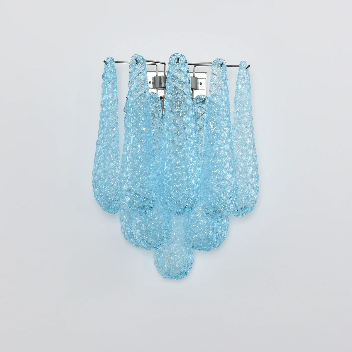 Liorelaria Wall Lamp Pink Teardrop Glass Floral Artistic