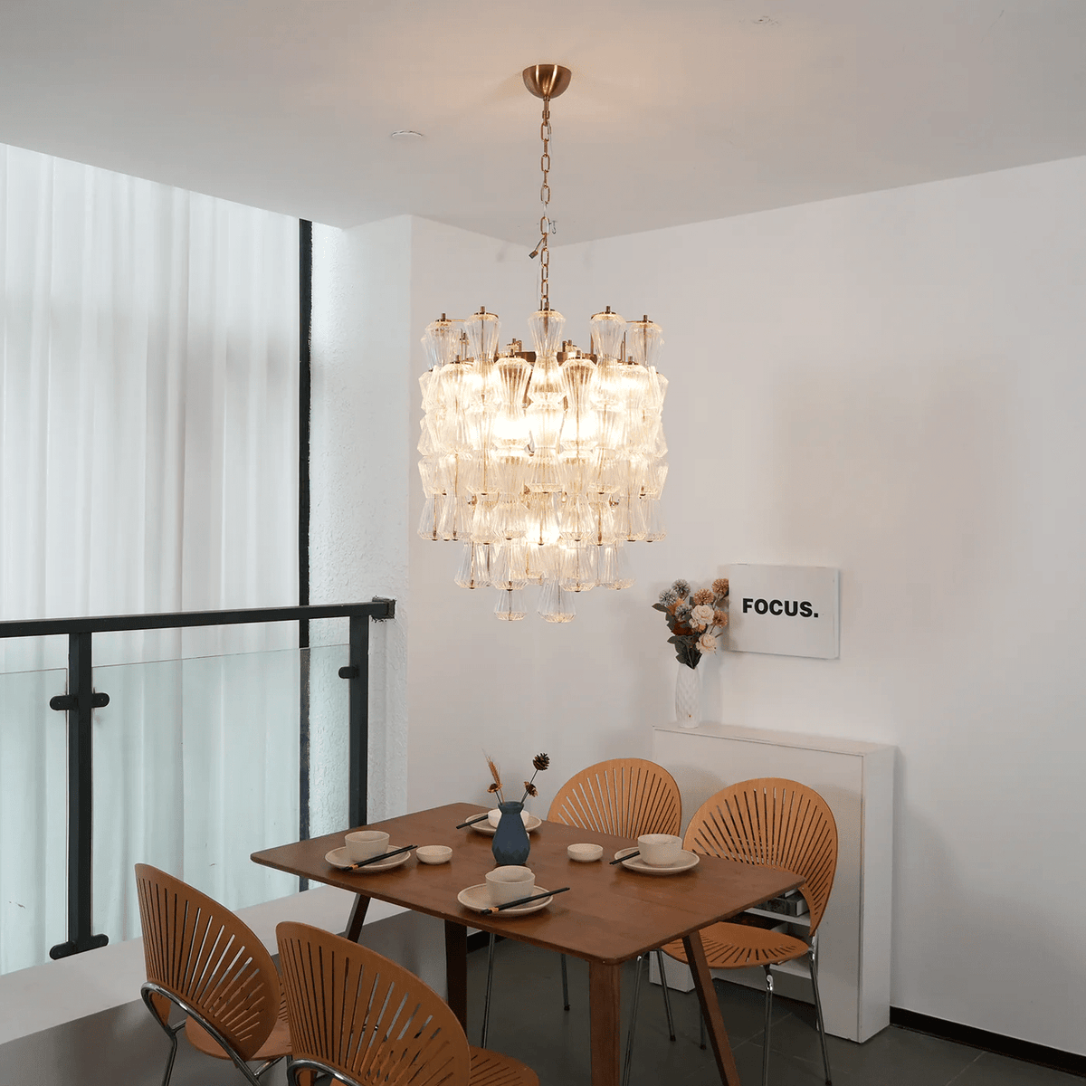 Celarena Chandelier Murano Glass Floral Cascade