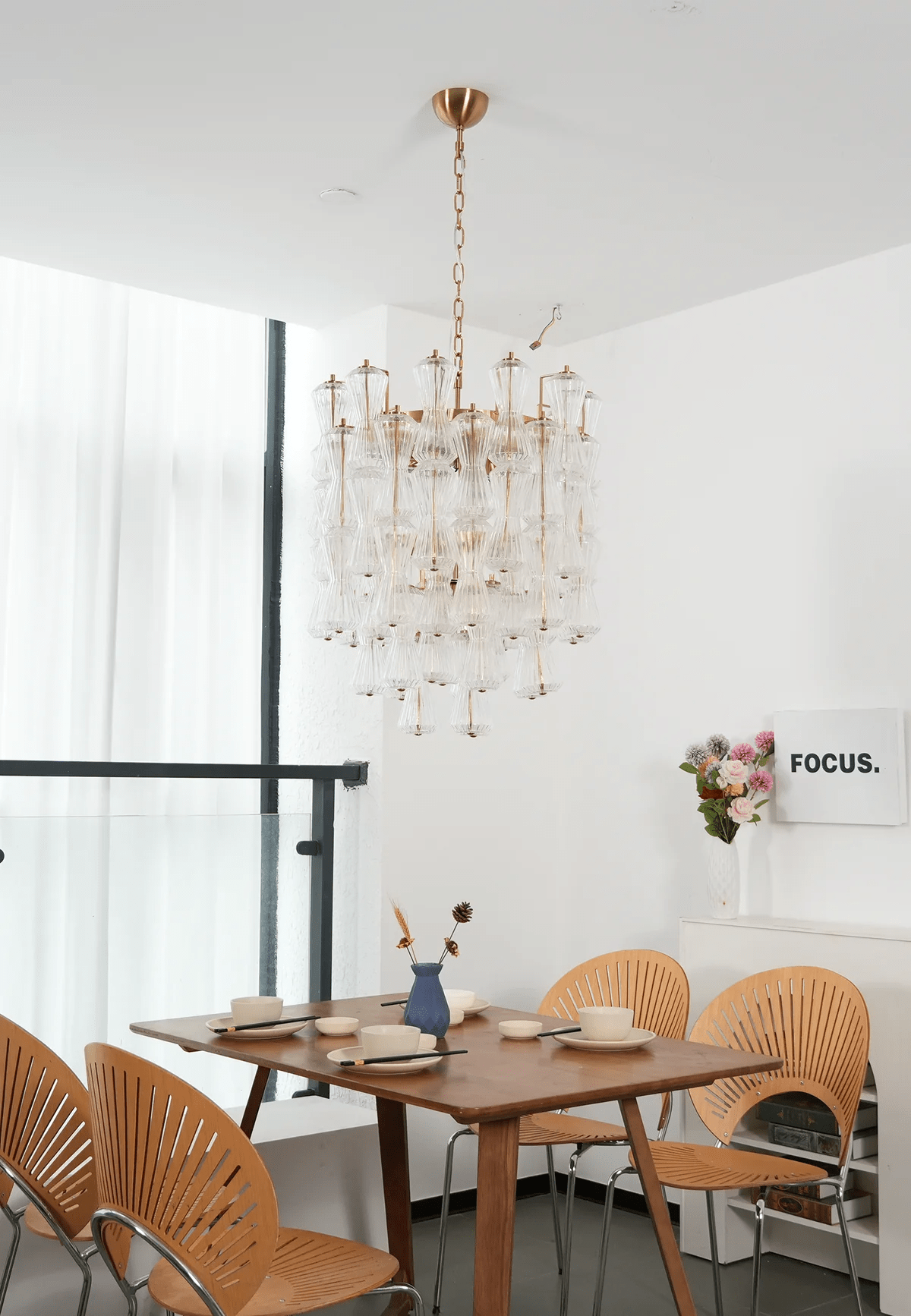 Celarena Chandelier Murano Glass Floral Cascade