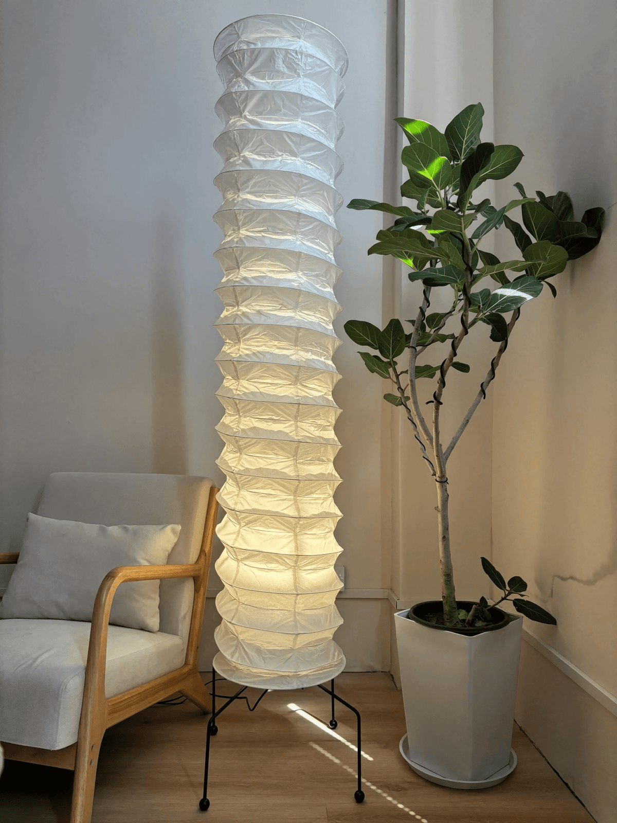 Soraine Minimalist Rice Paper Floor Lamp