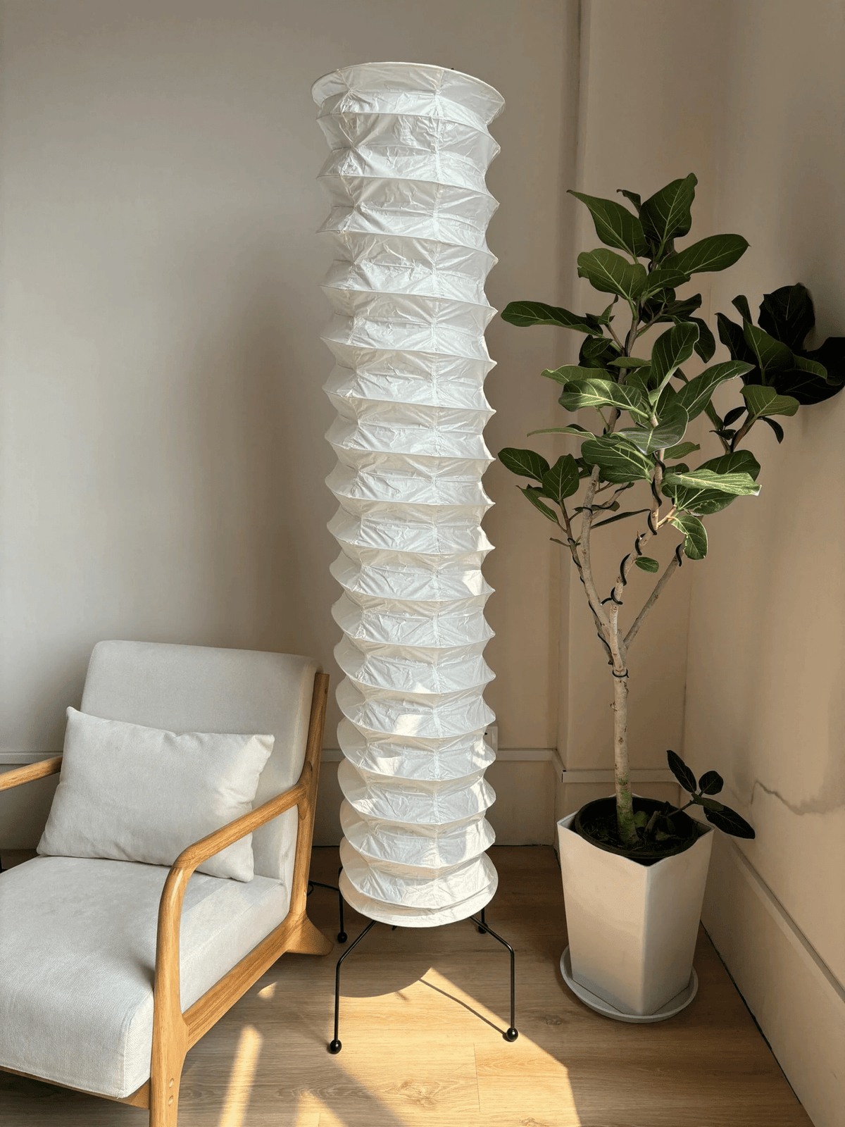 Soraine Minimalist Rice Paper Floor Lamp