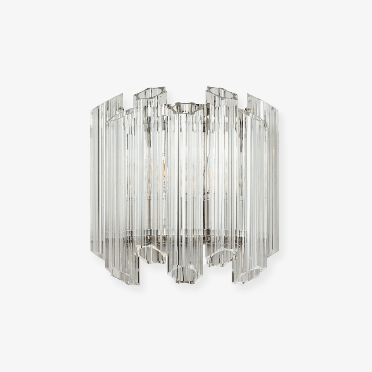 Celalaria Wall Lamp Clear Murano Glass Tube Cascade