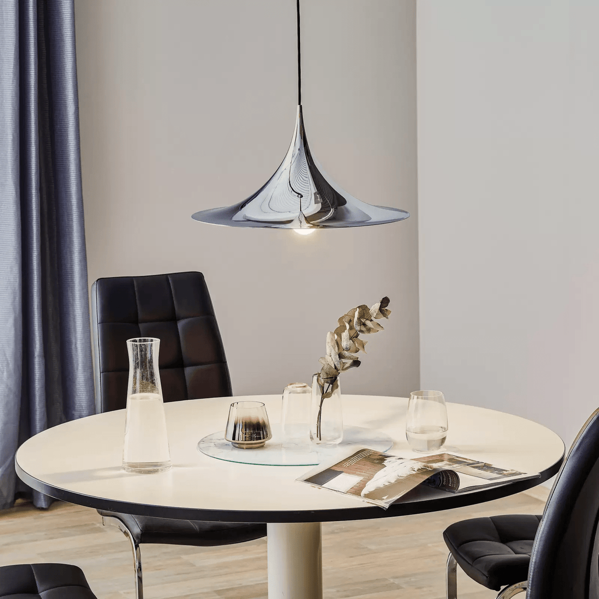 Valerira Steel Sculptural Pendant Light
