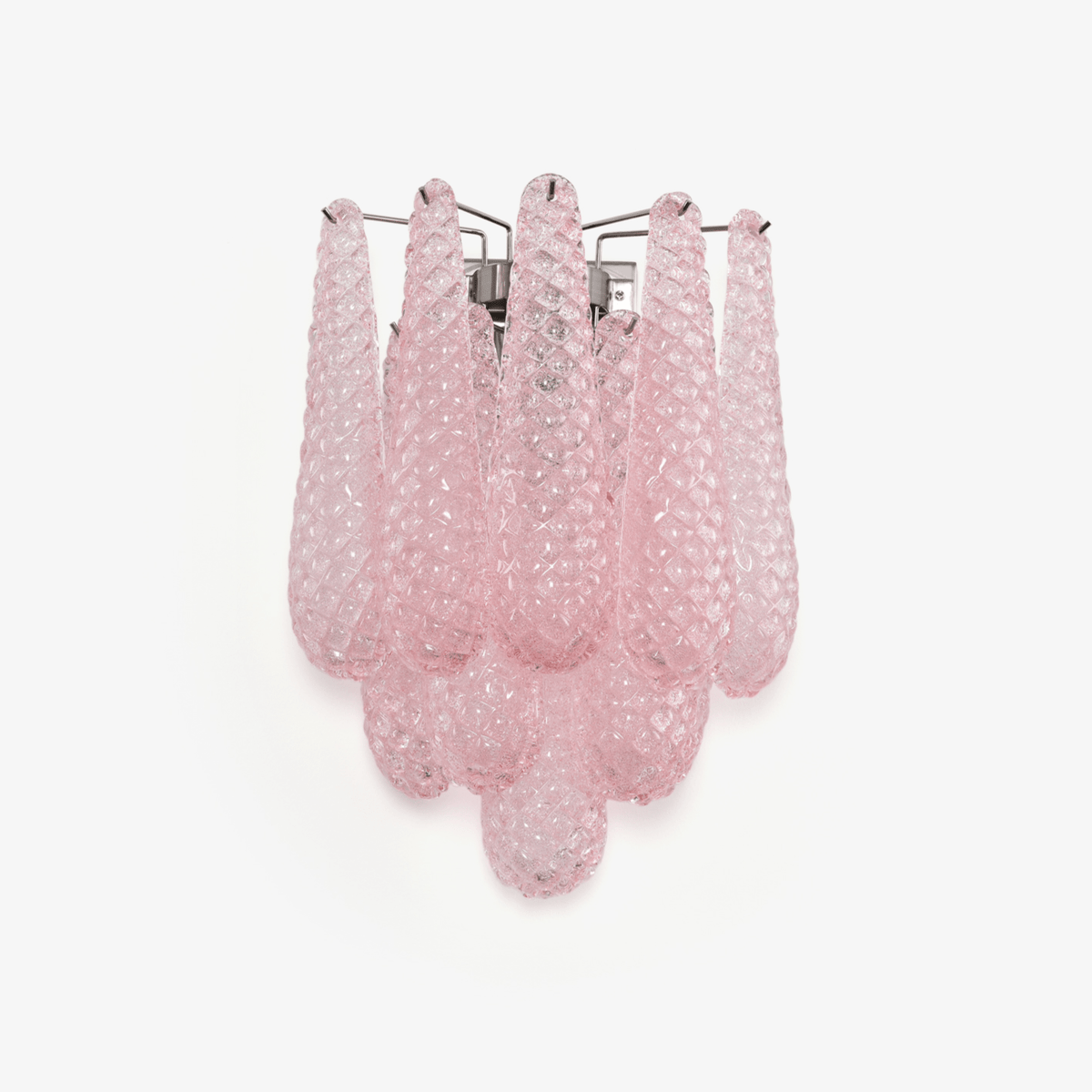 Liorelaria Wall Lamp Pink Teardrop Glass Floral Artistic