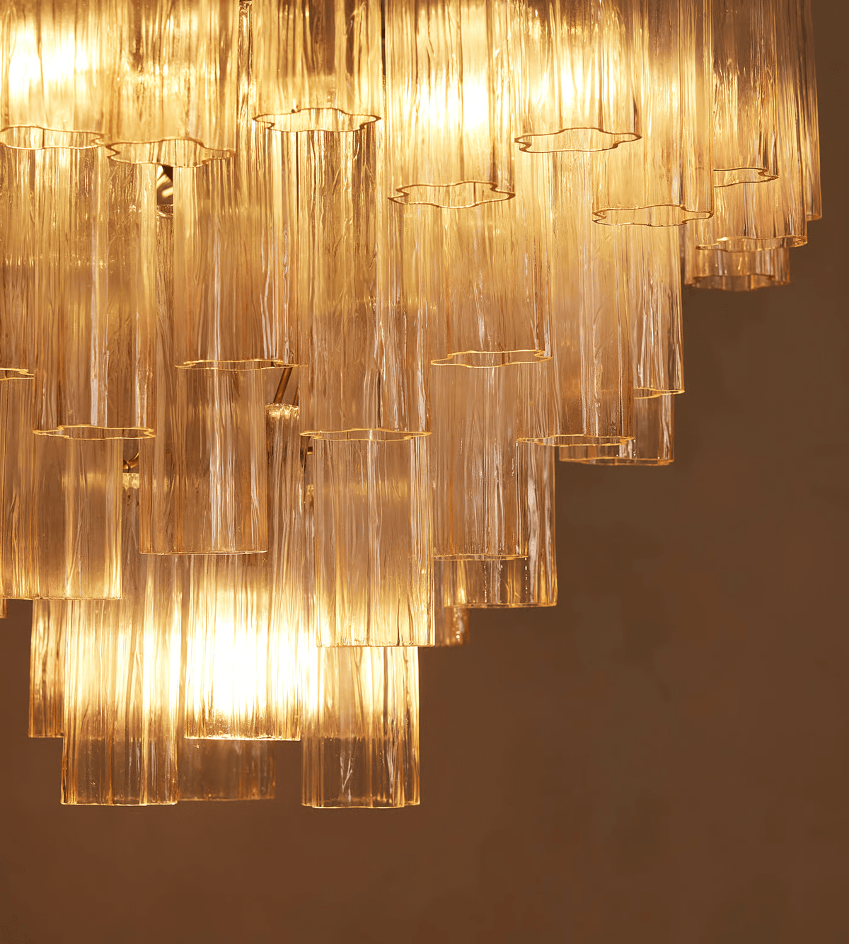 Celeira Chandelier Murano Glass Tiered Green