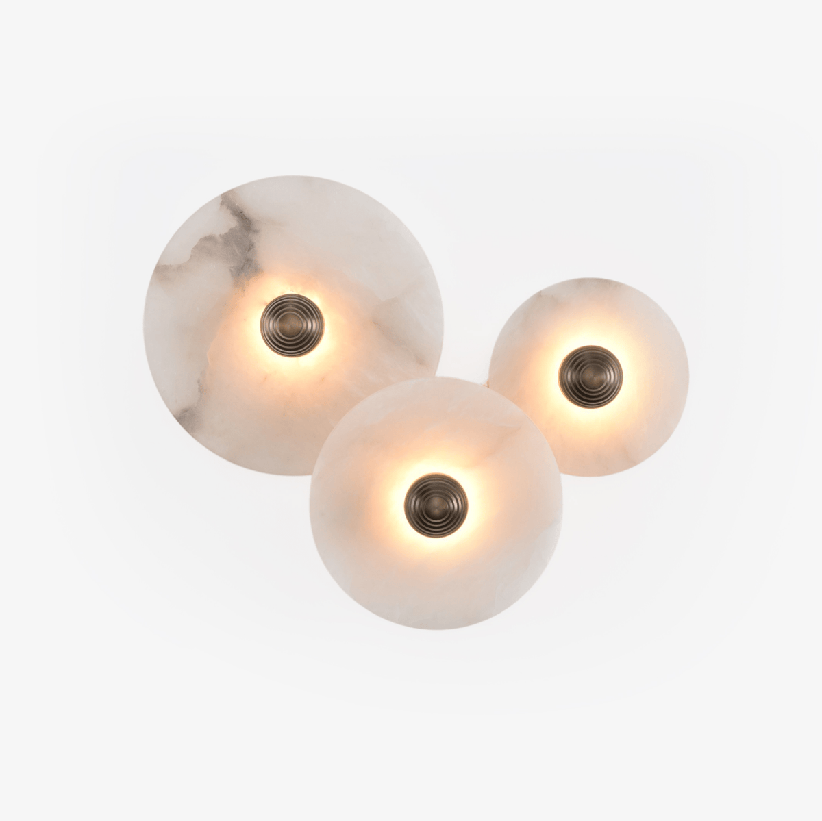 Selene Minimalist Alabaster Ceiling Light